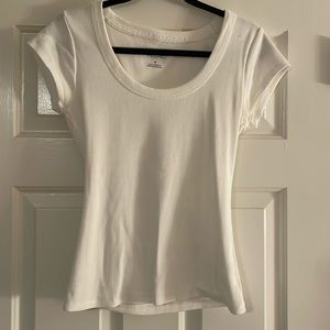 Pilcro ribbed white tee, size M